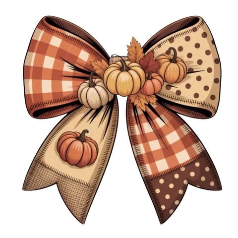 Autumn Bow Glass Stud Earrings