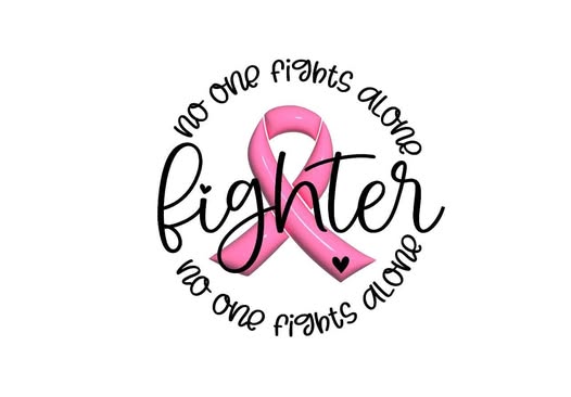 No One Fights Alone Breast Cancer Awareness Glass Stud Earrings