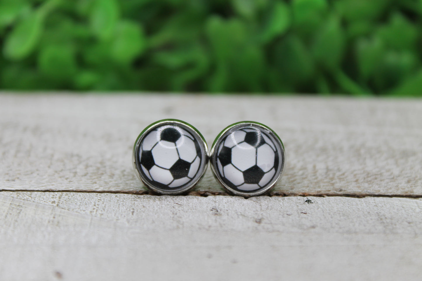 Soccer Ball Stud Earrings