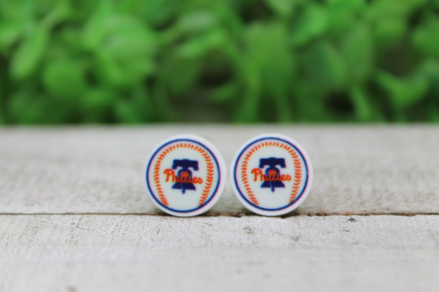 Phillies Baseball Stud Earrings