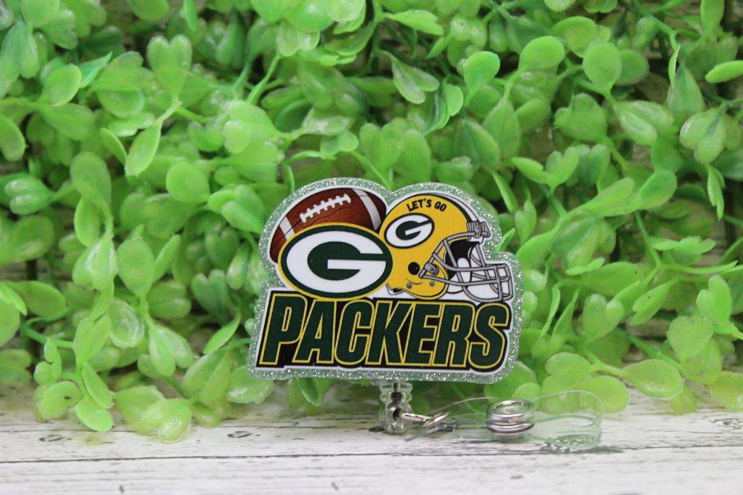 Let's Go Green Bay Packers Badge Reel