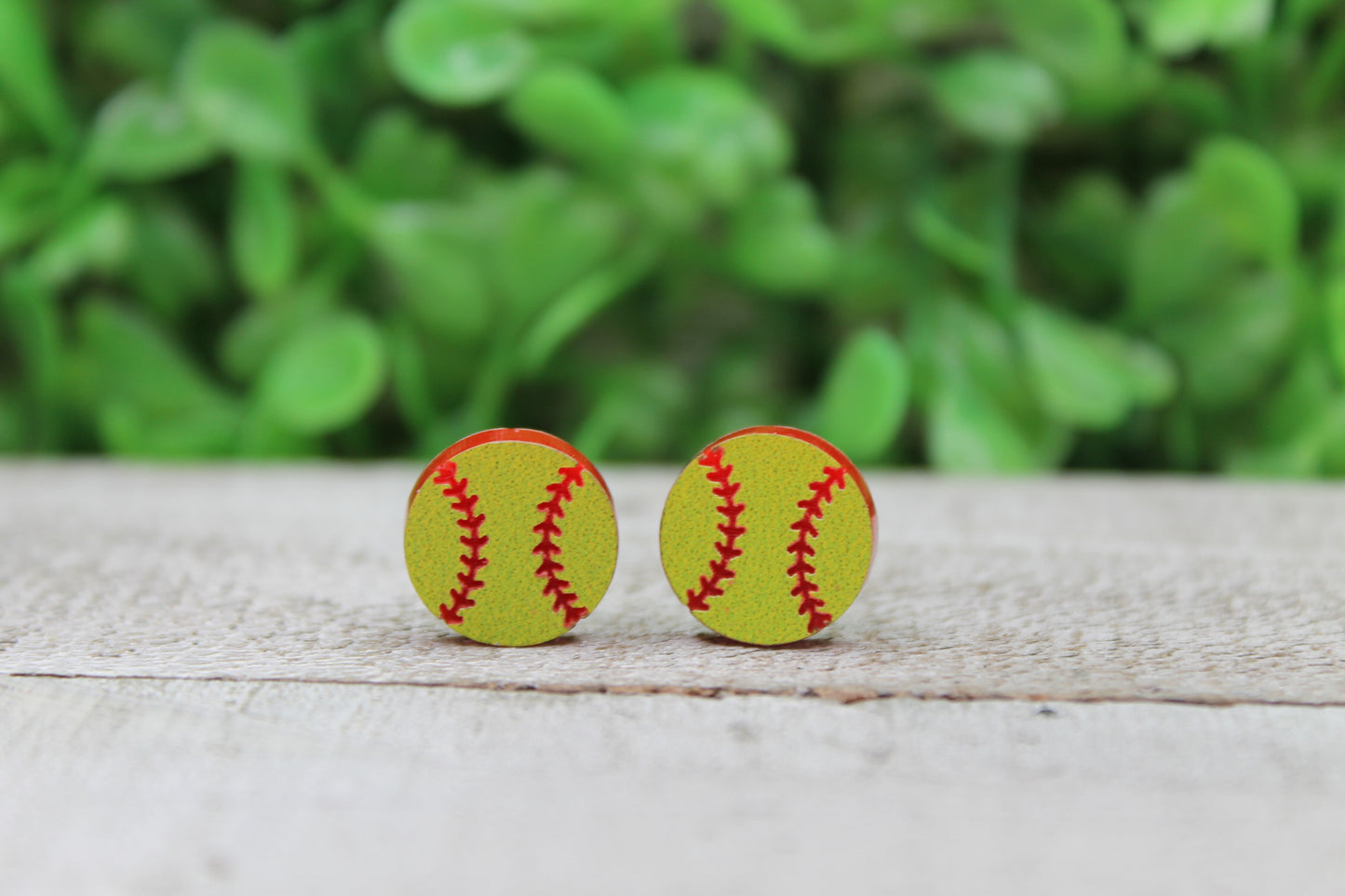 Softball Stud Earrings
