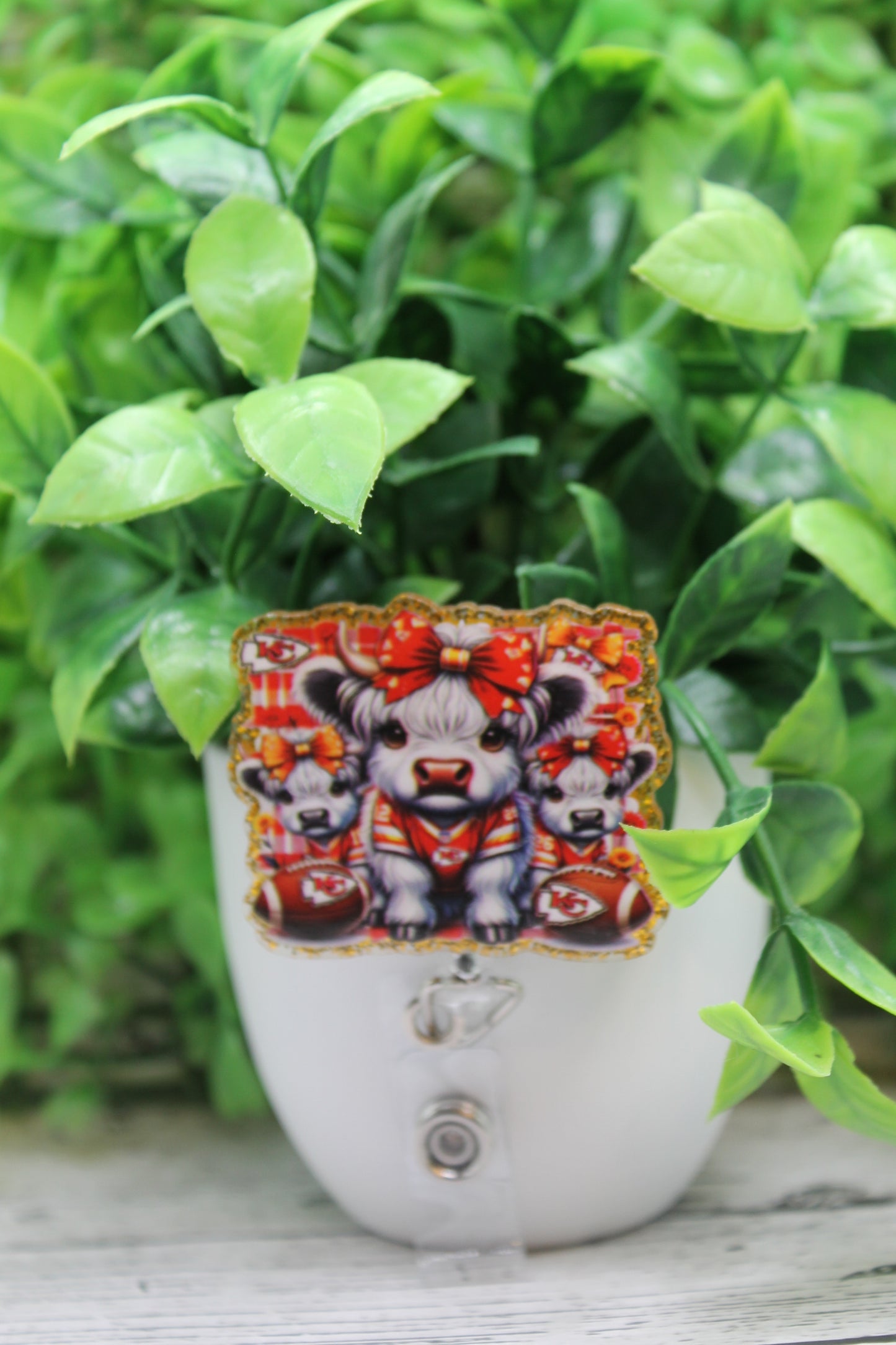 KC Chiefs Cows Badge Reel