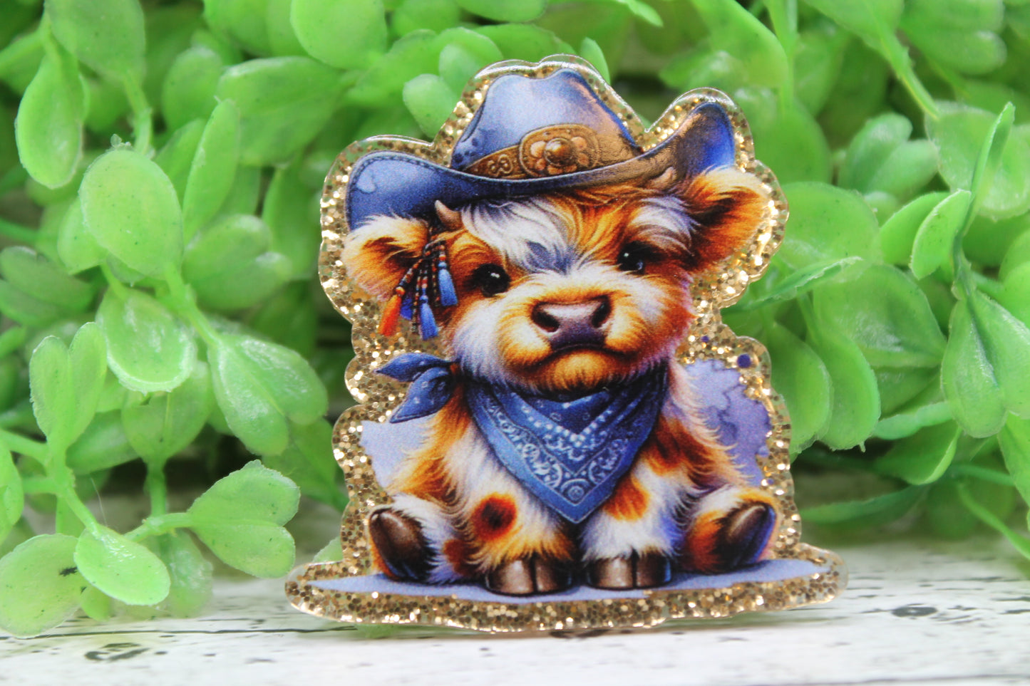 Western Highland Cow Badge Reel