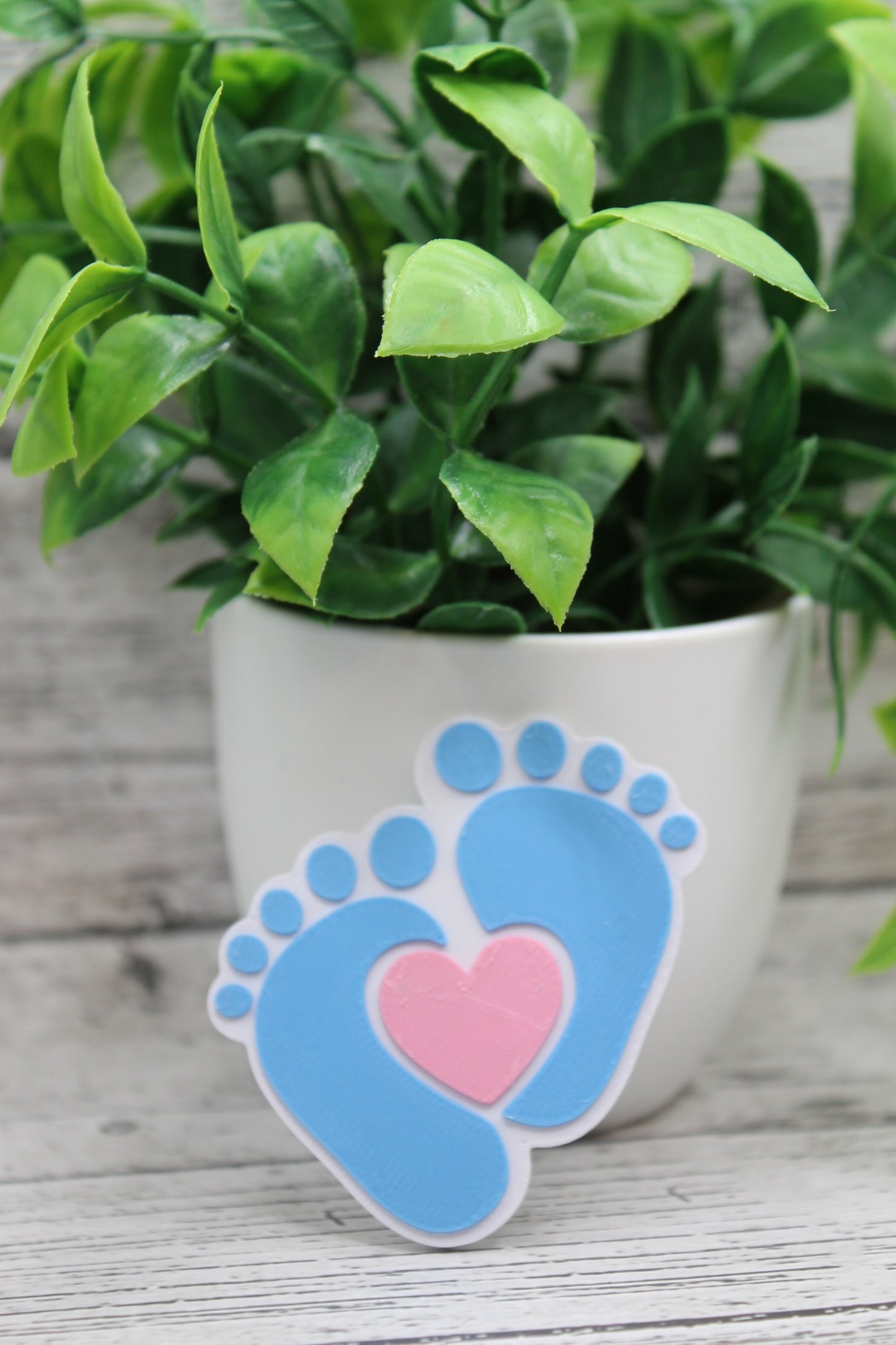Blue Baby Feet NICU 3D Badge Reel