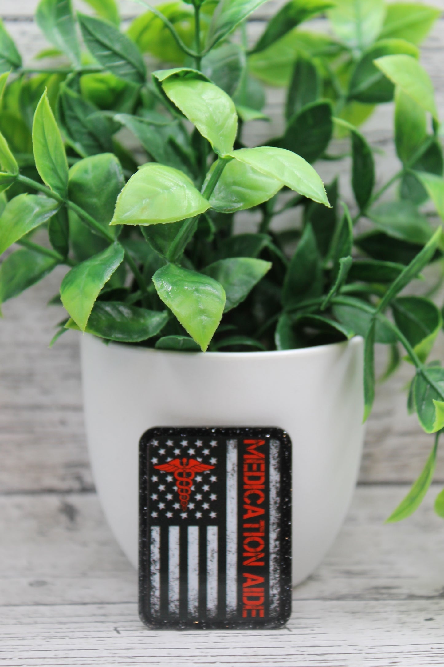 Medication Aide Flag Badge Reel