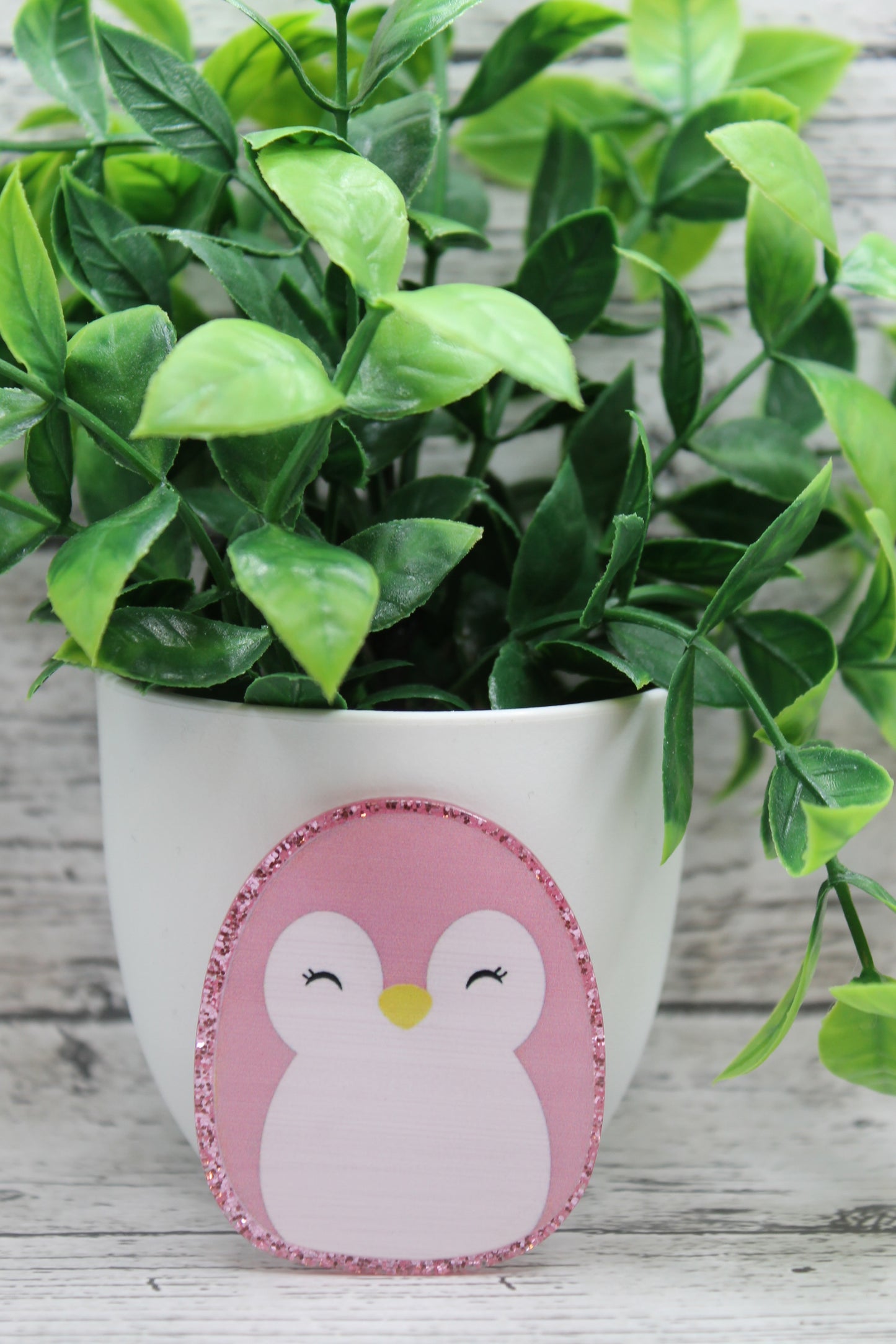 Pink Penguin Badge Reel