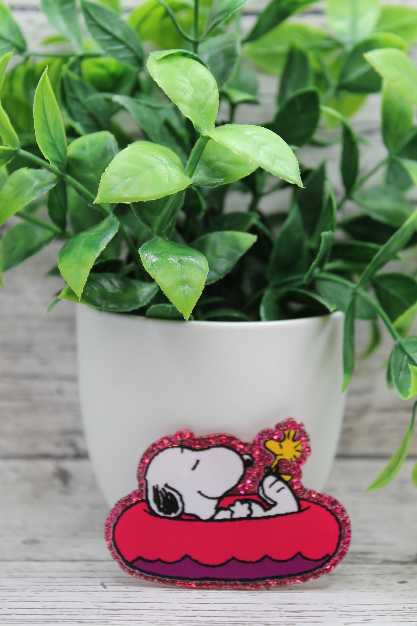 Pool Floaty Dog and Bird Badge Reel