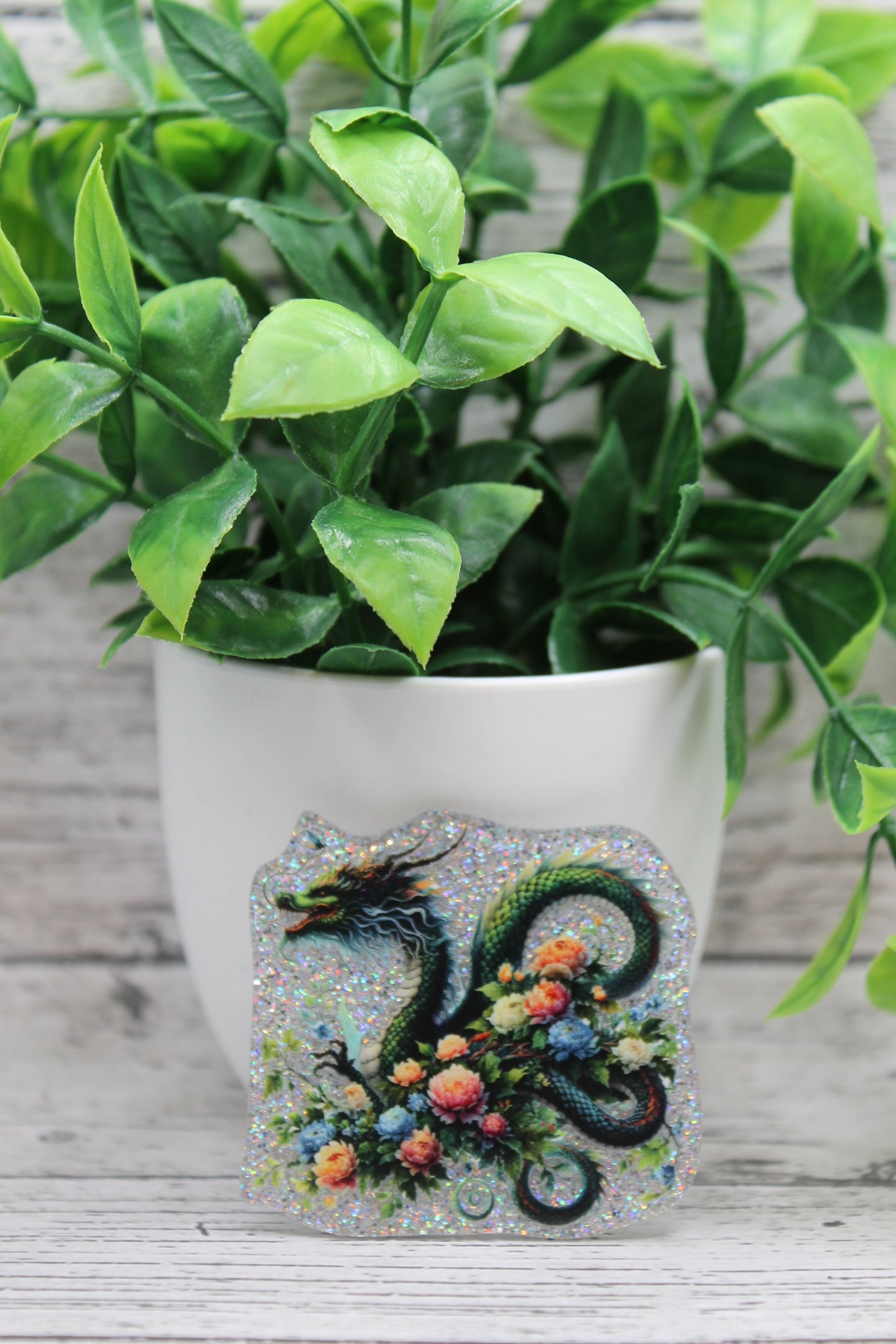 Floral Dragon Badge Reel