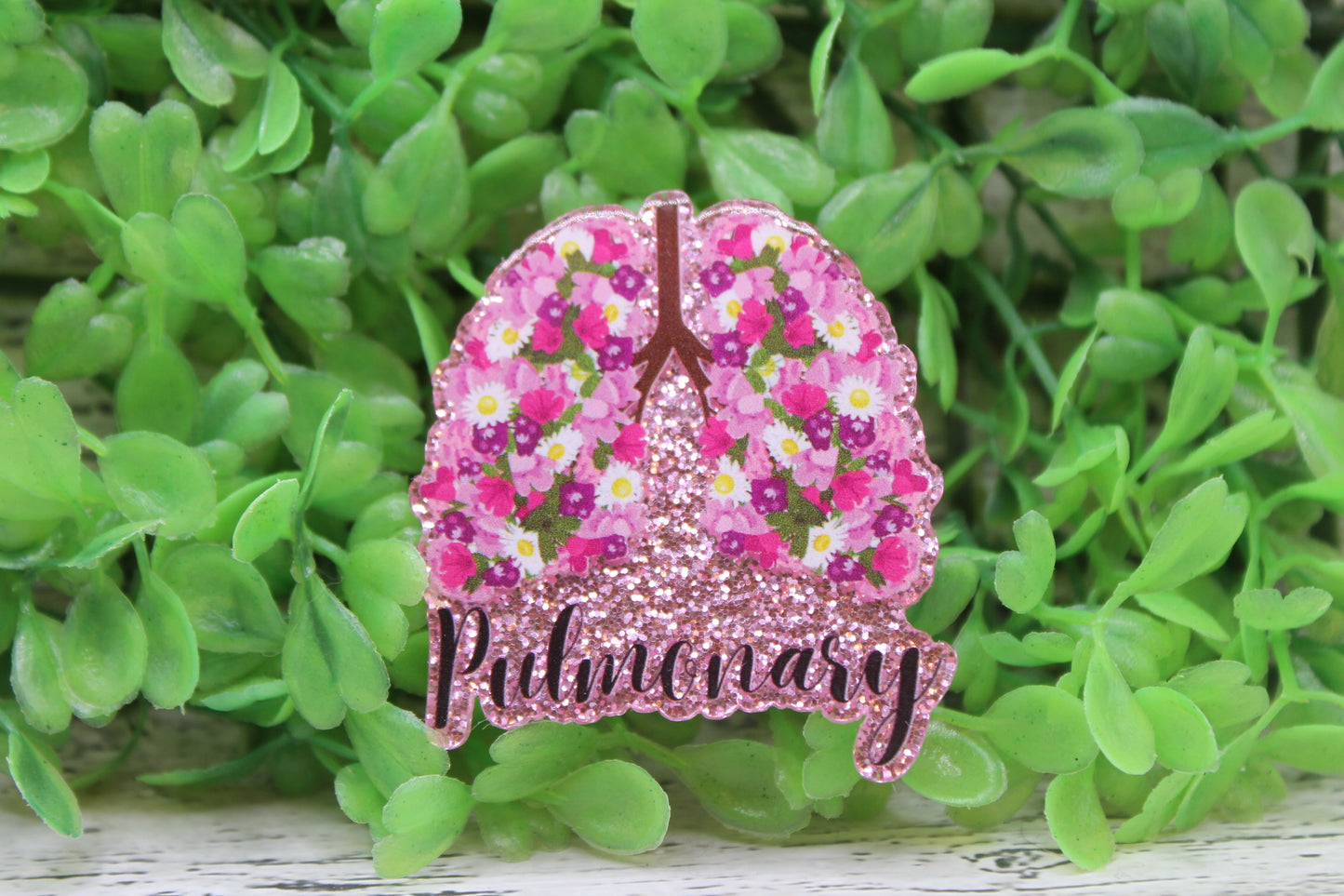 Pulmonary Floral Lungs Badge Reel