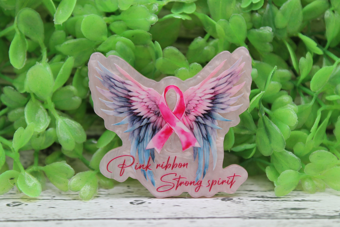 Pink Ribbon Strong Spirit Badge Reel