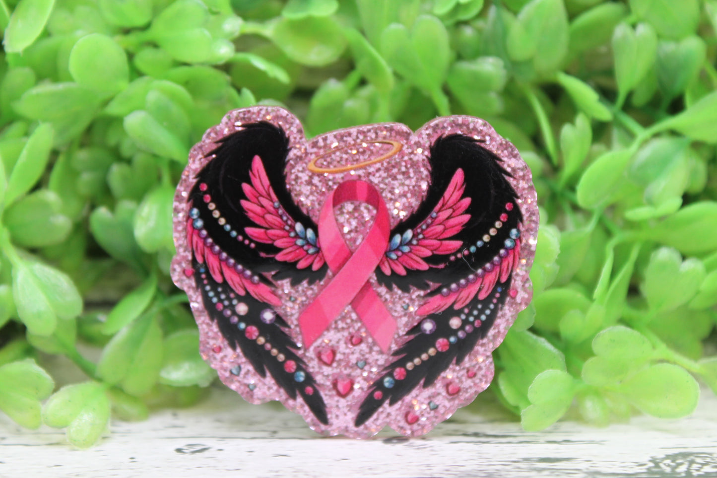 Breast Cancer Awareness Wings Badge Reel