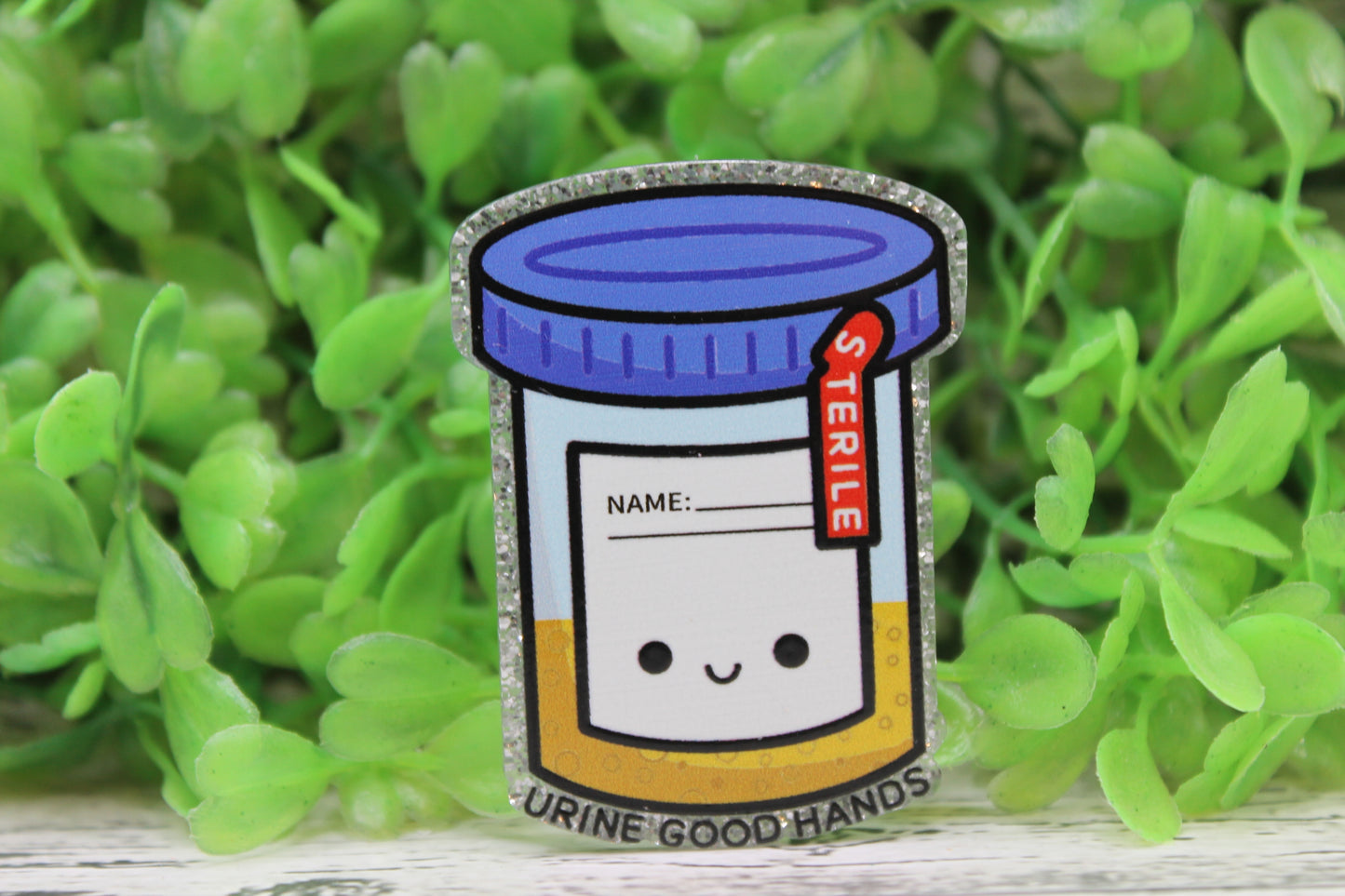 Urine Good Hands Badge Reel