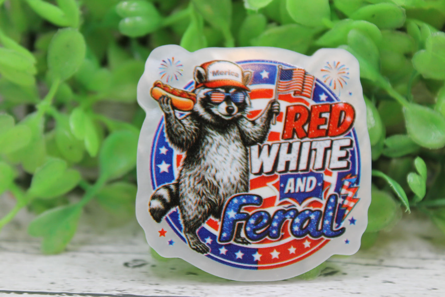 Red, White and Feral Badge Reel