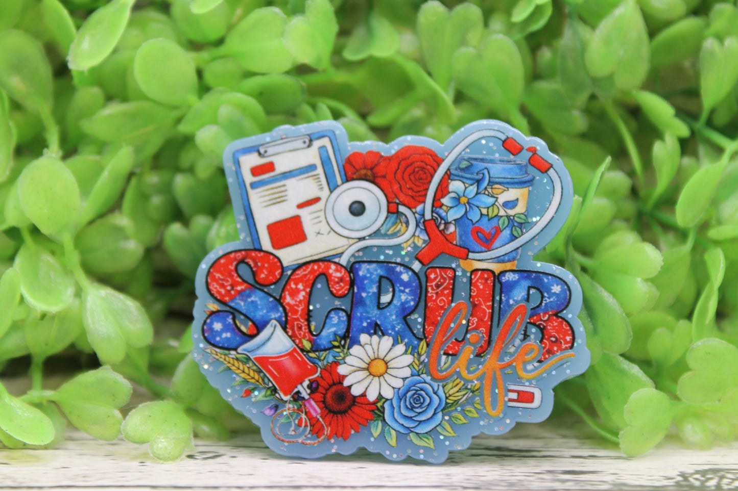 Patriotic Scrub Life Badge Reel