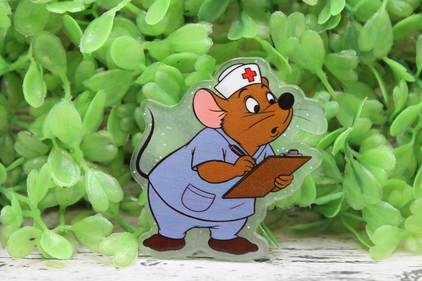 Mouse Nurse Badge Reel
