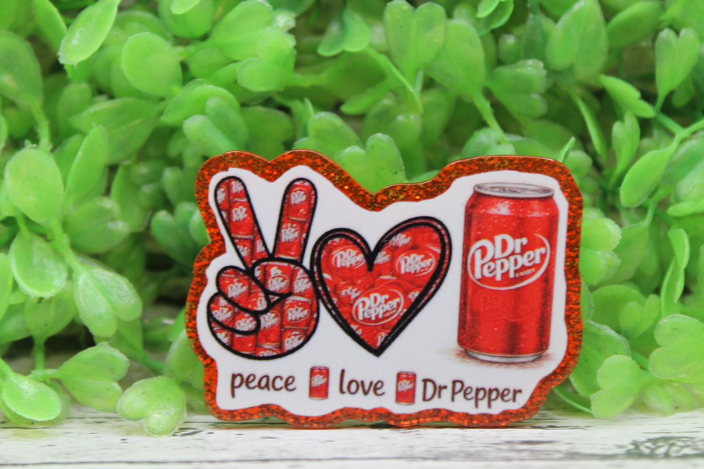 Peace Love Dr Pepper Badge Reel