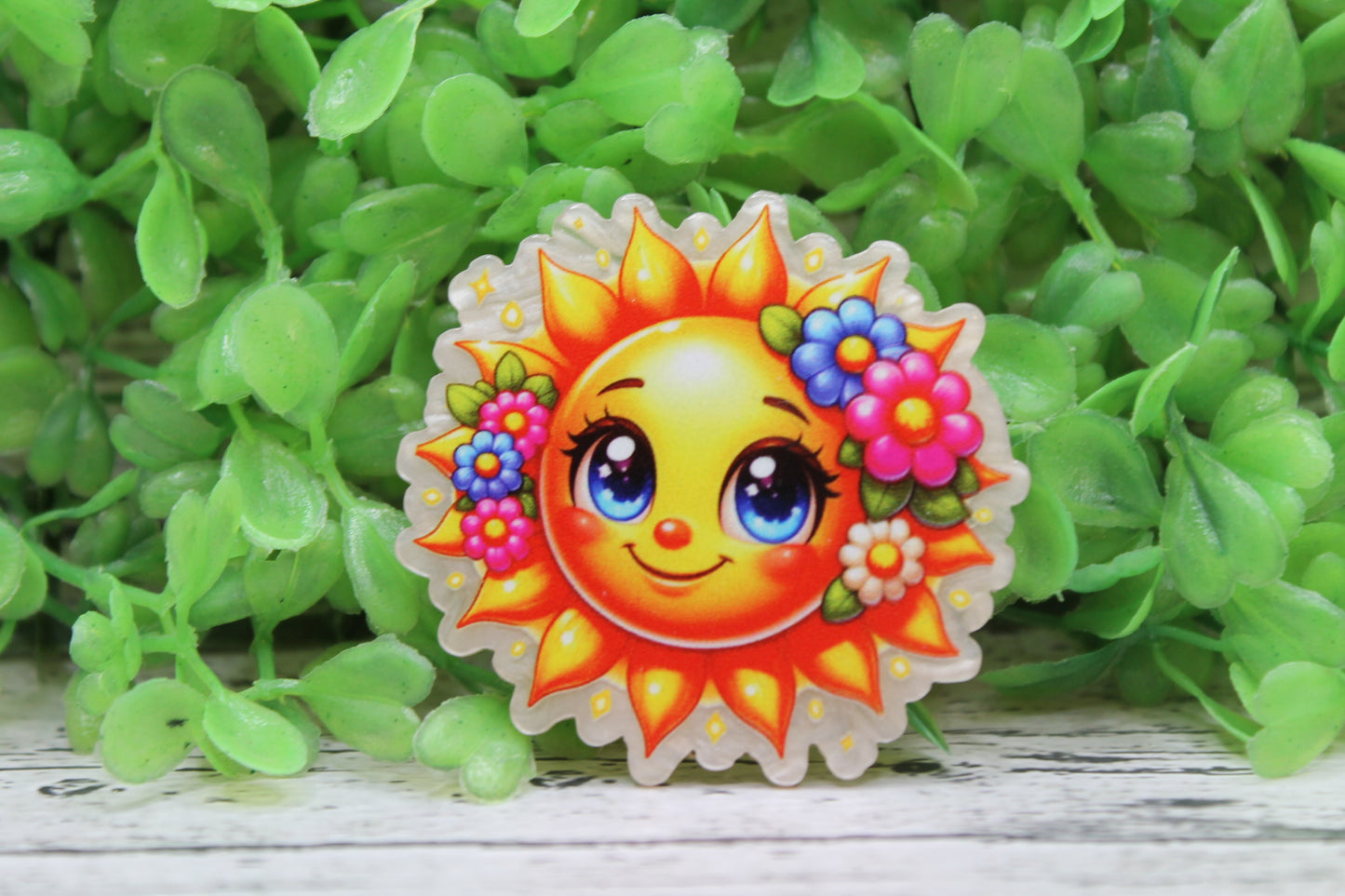 Floral Sun Badge Reel
