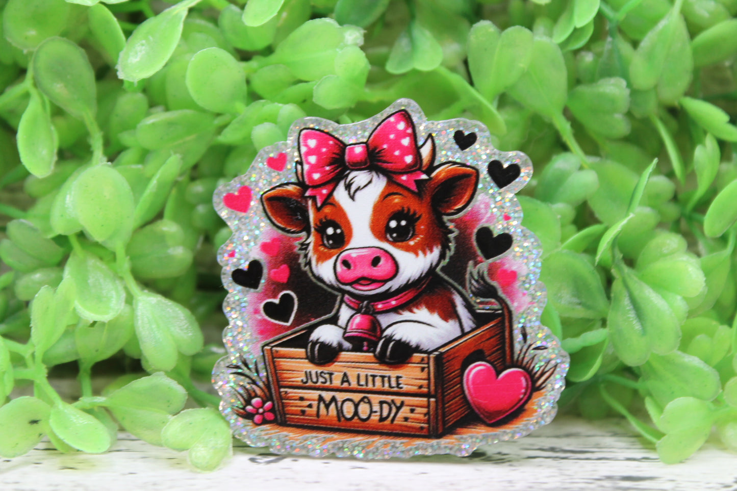 Just a Little Moody Cow Badge Reel