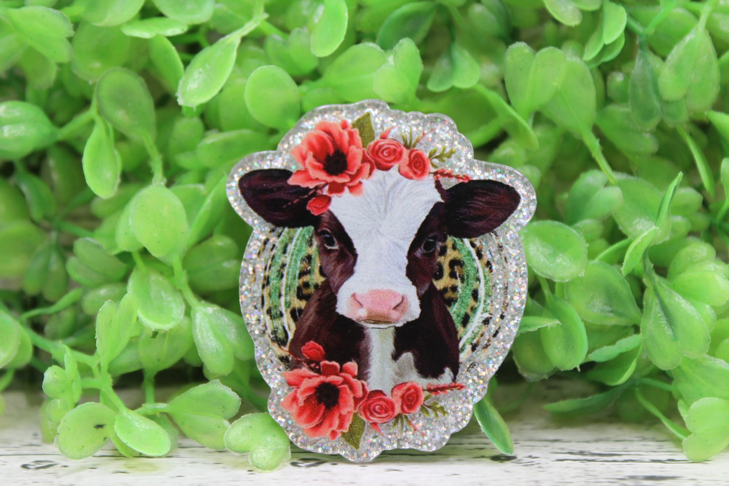 Cow with Poppies Badge Reel