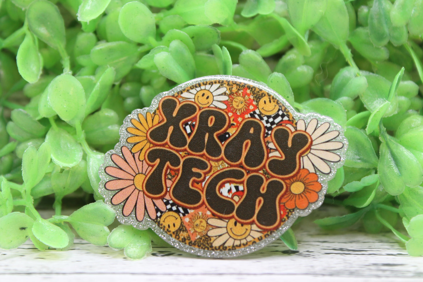 XRAY Tech Retro Floral Badge Reel