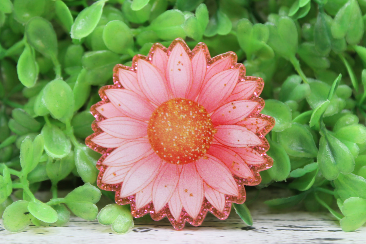 Pink Daisy Badge Reel