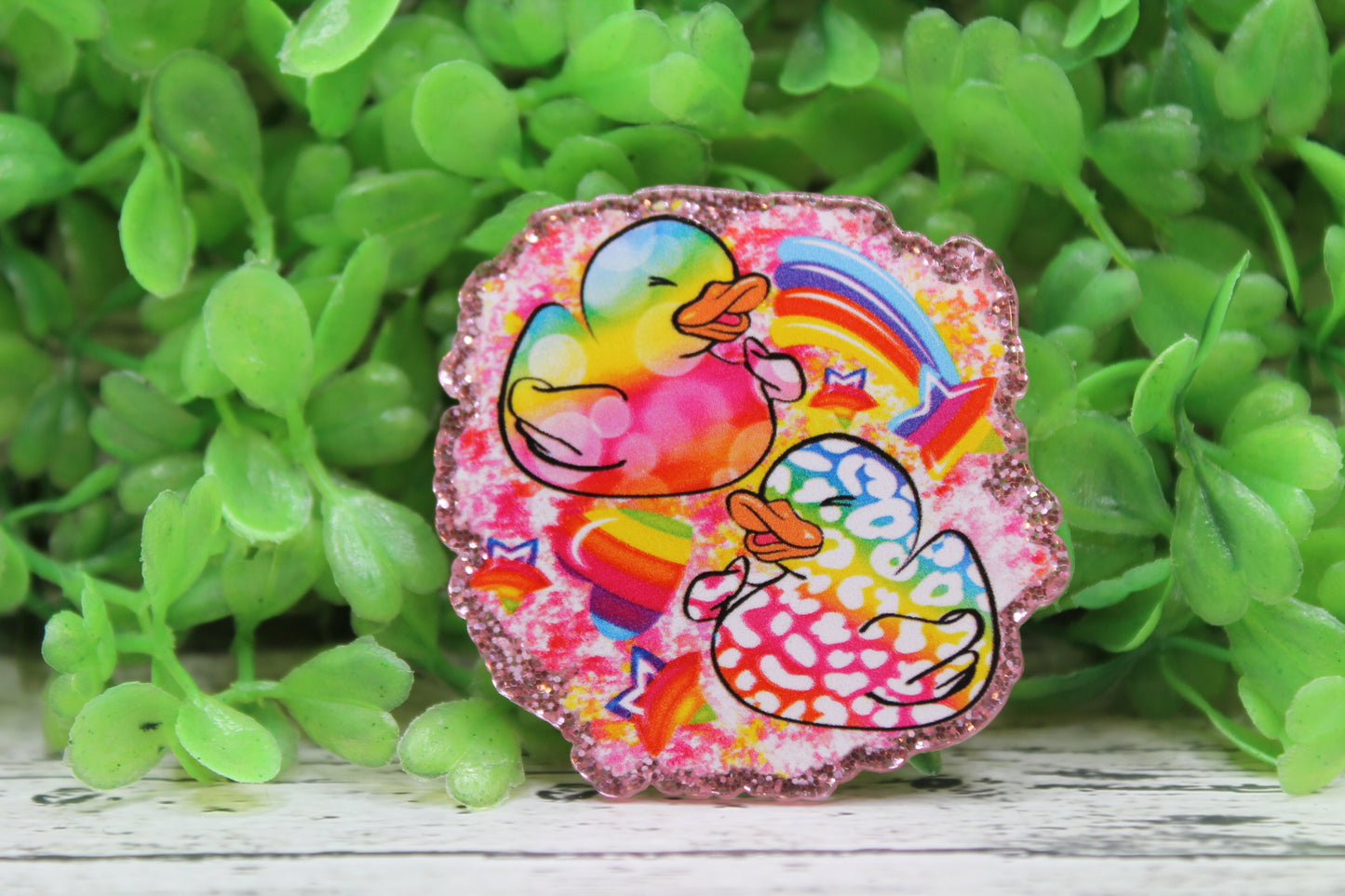 Colorful Ducks Badge Reel