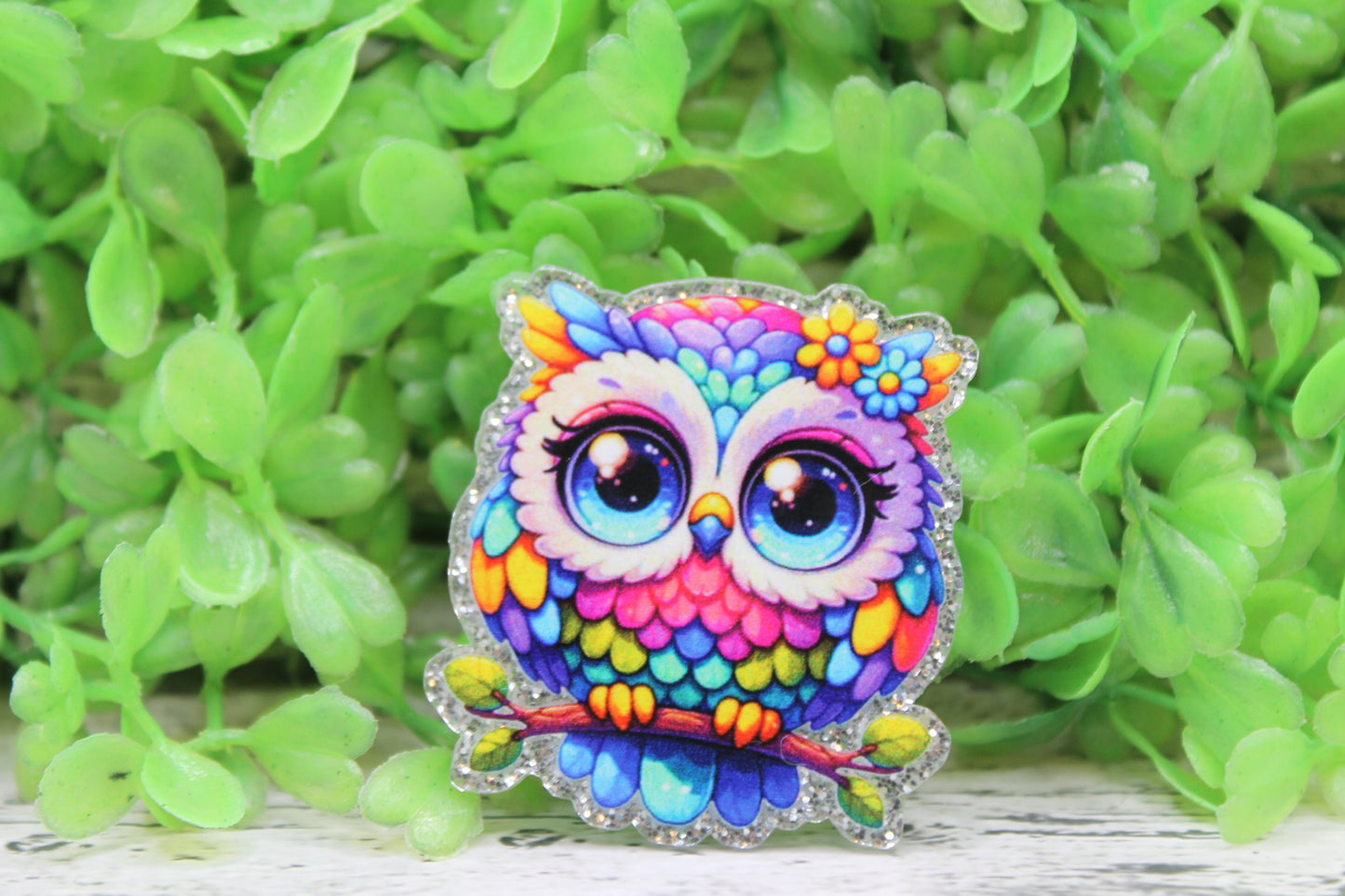 Colorful Owl Badge Reel