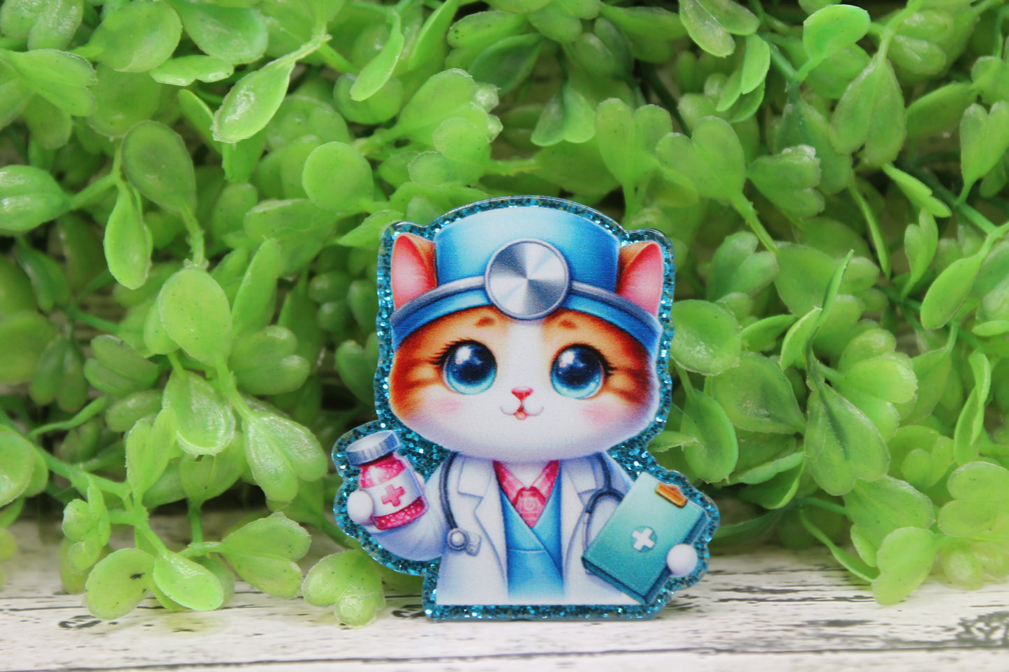 Cat Doctor Veterinarian Badge Reel