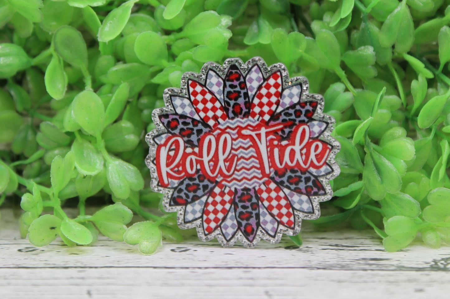 Roll Tide Sunflower Badge Reel