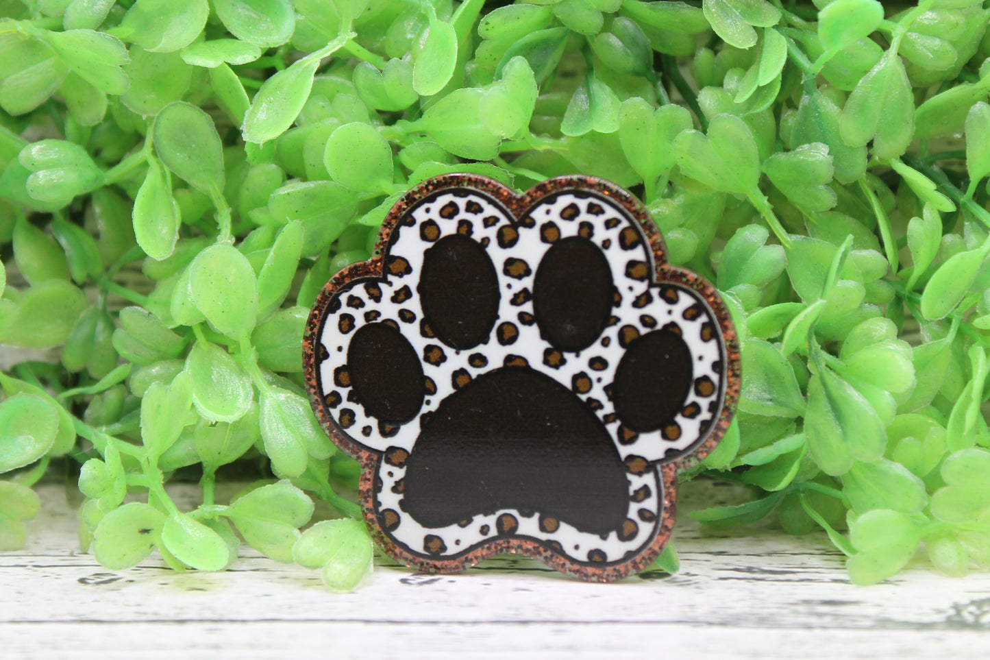 Leopard Paw Print Badge Reel