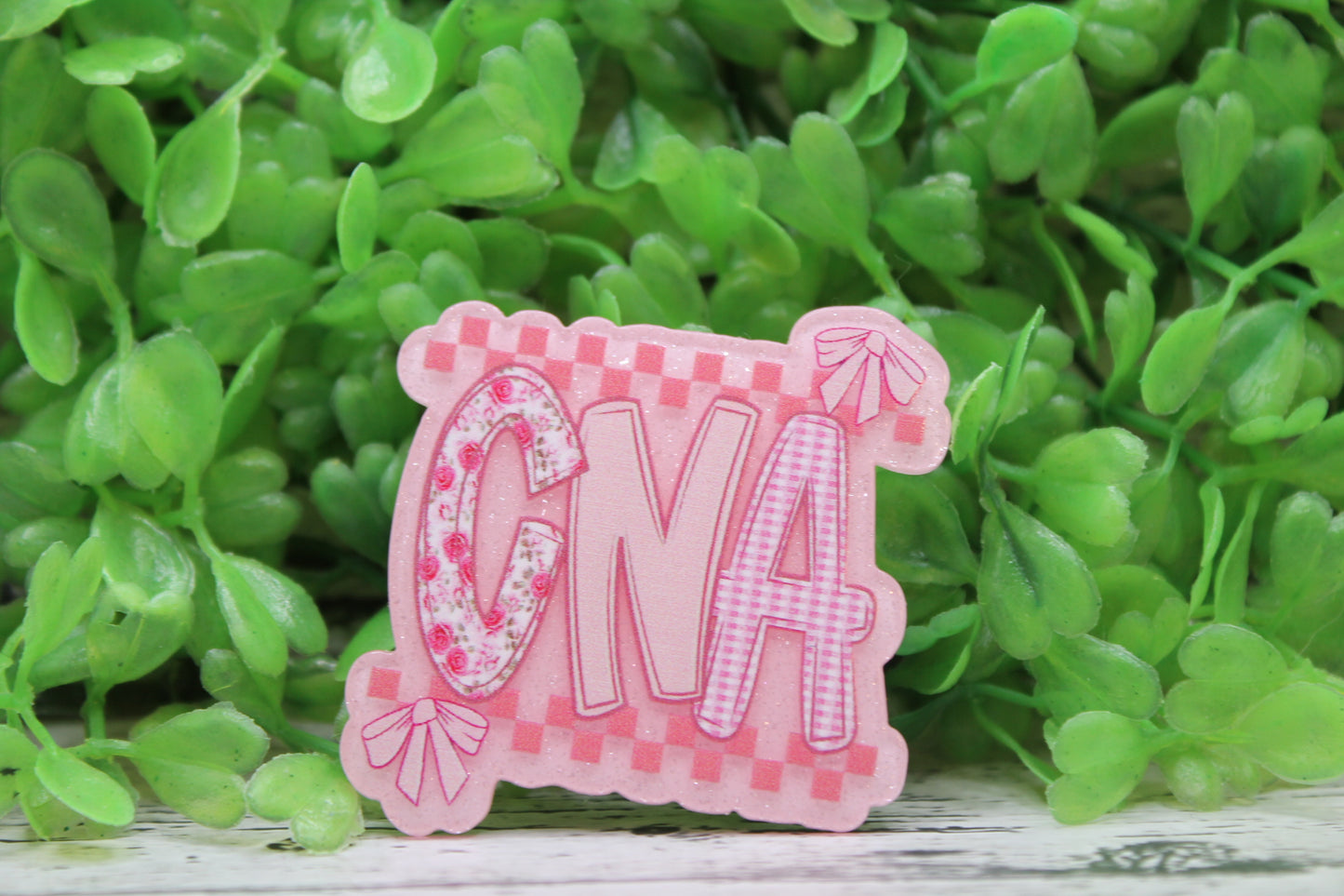 CNA Pink Checkered Badge Reel