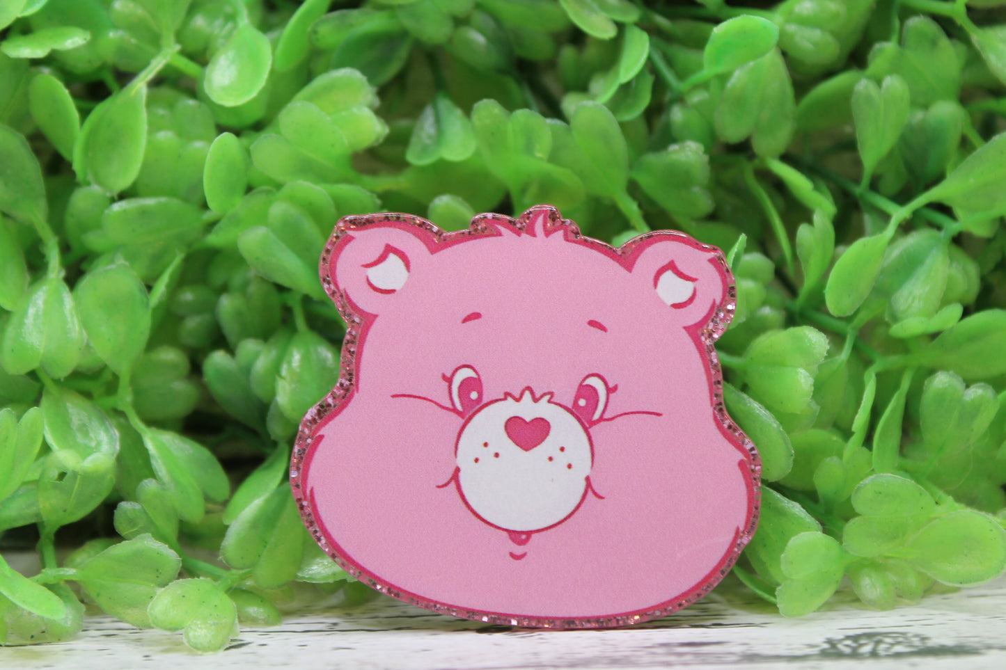 Pink Bear Badge Reel