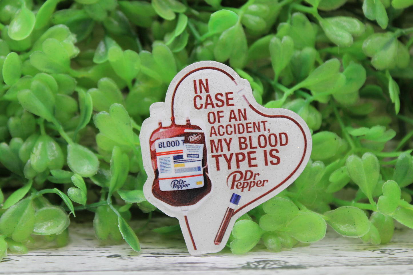 Blood Type Dr Pepper Badge Reel