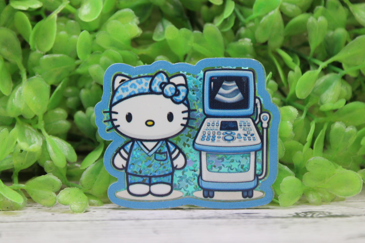 Sonograph Cat Shaker Badge Reel