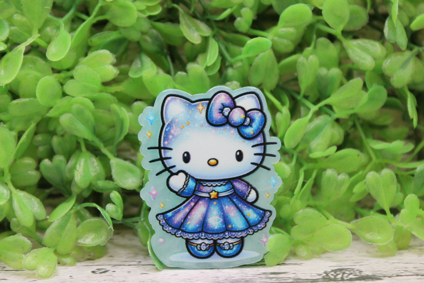 Cute Cat in Dress with Bow Badge Reel