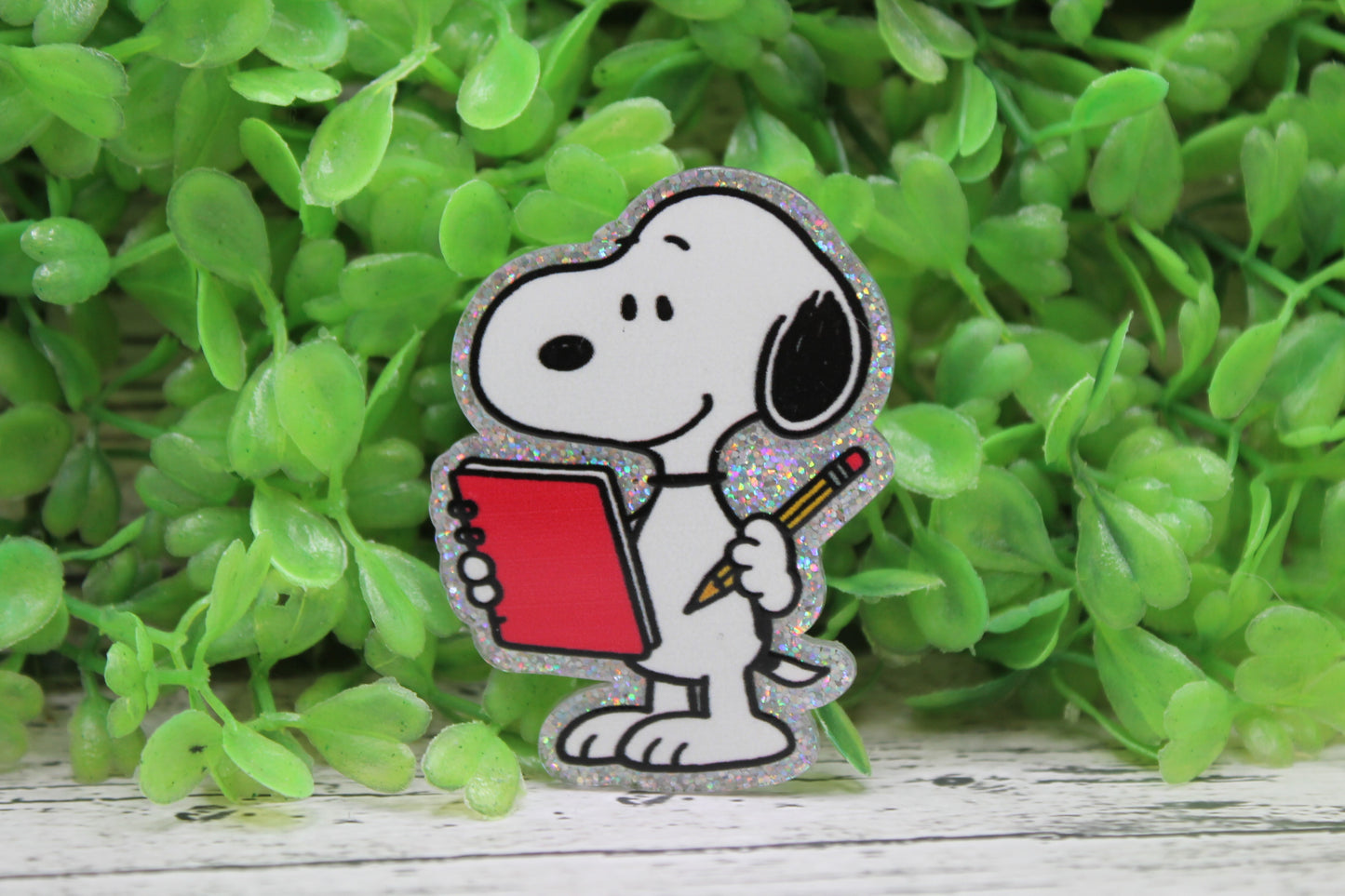White Dog & Book Badge Reel
