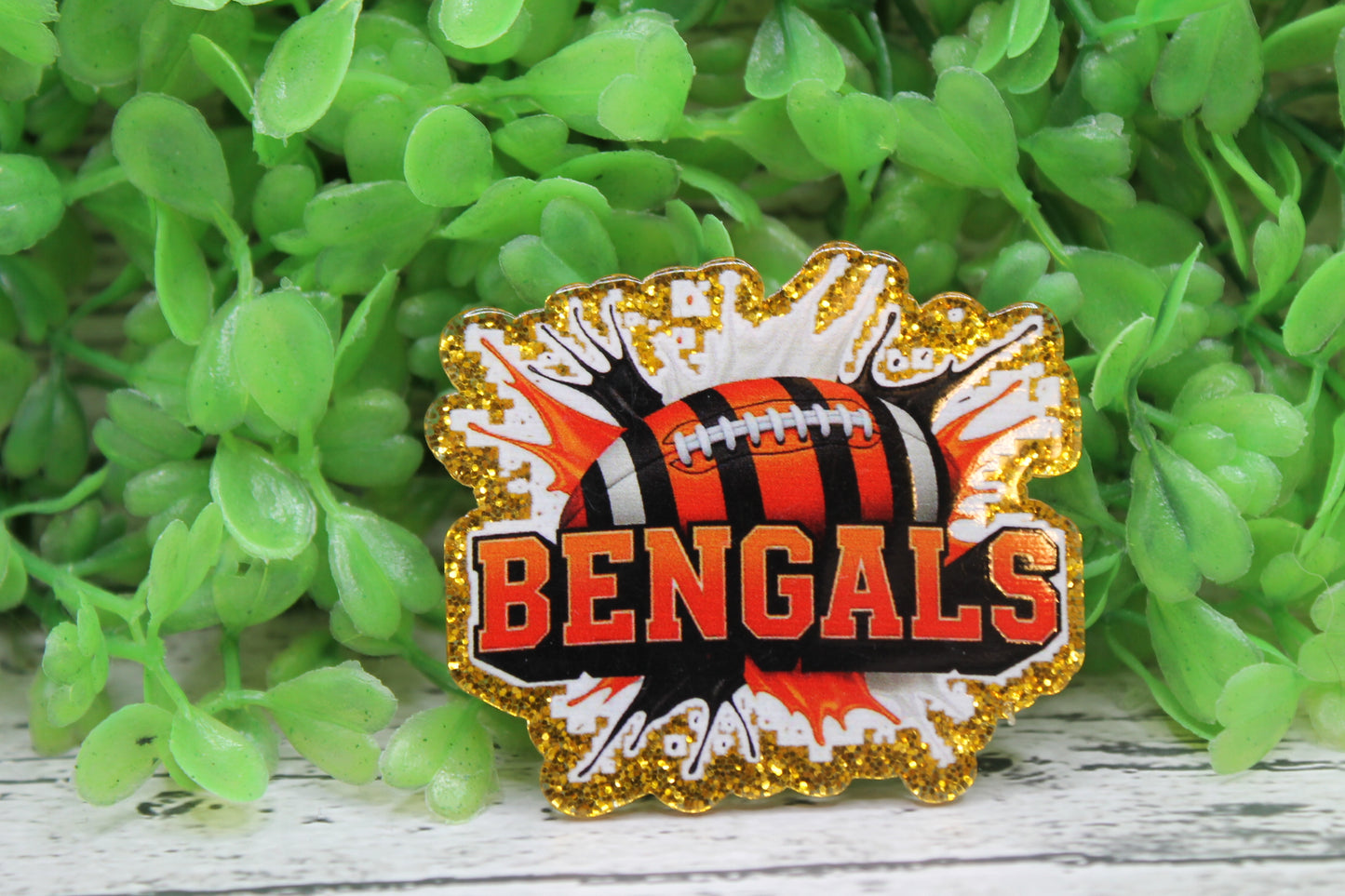 Bengals Football Splatter Badge Reel