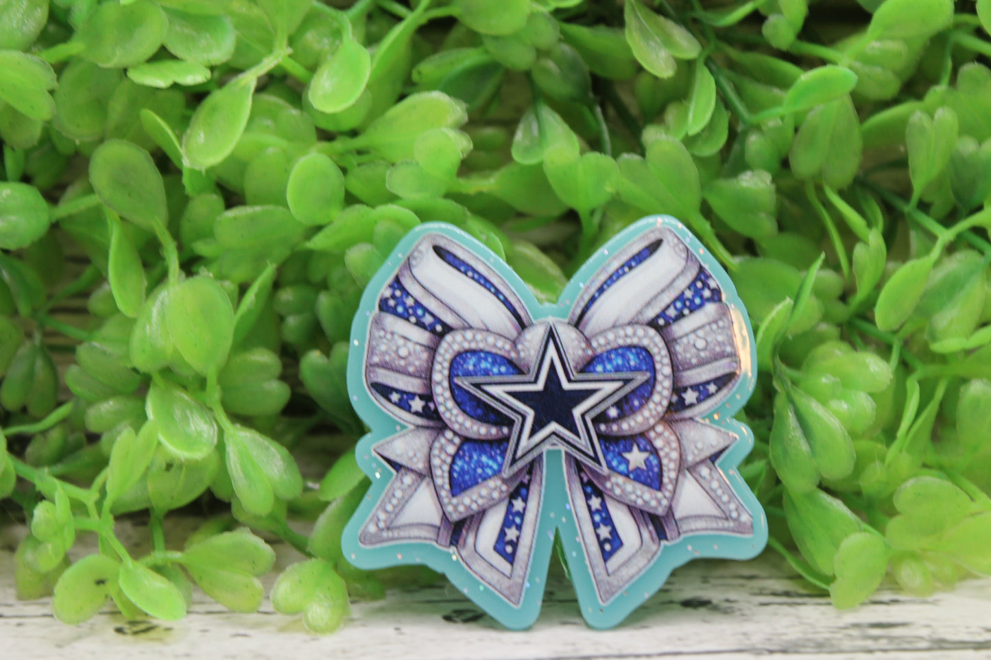 Dallas Cowboys Football Fancy Bow Badge Reel