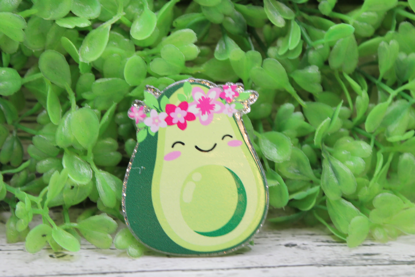 Floral Crown Avocado Badge Reel