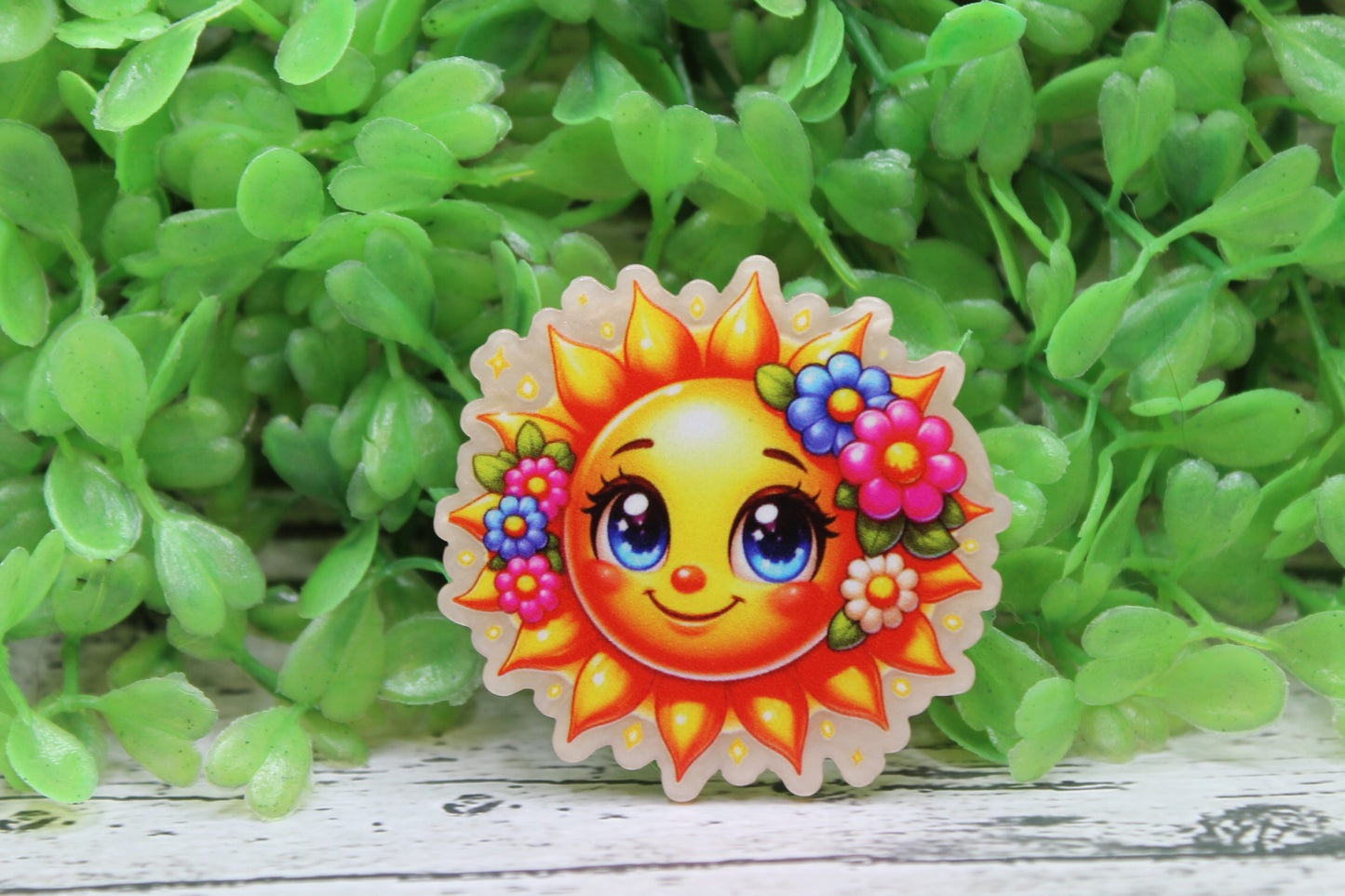 Floral Sun Badge Reel