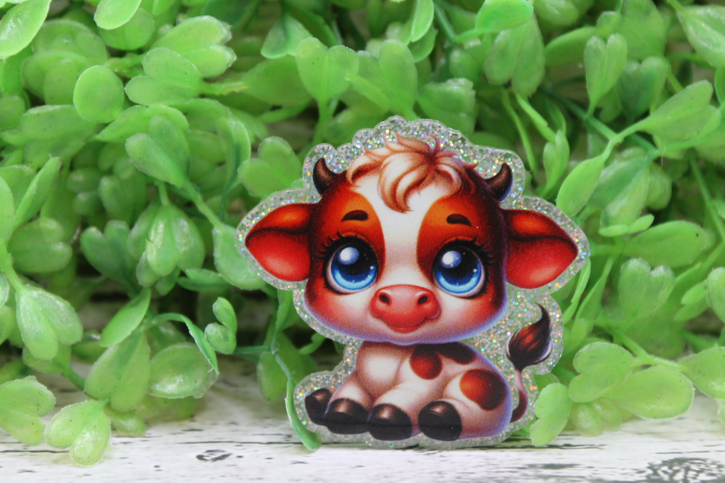 Blue Eyed Cow Badge Reel