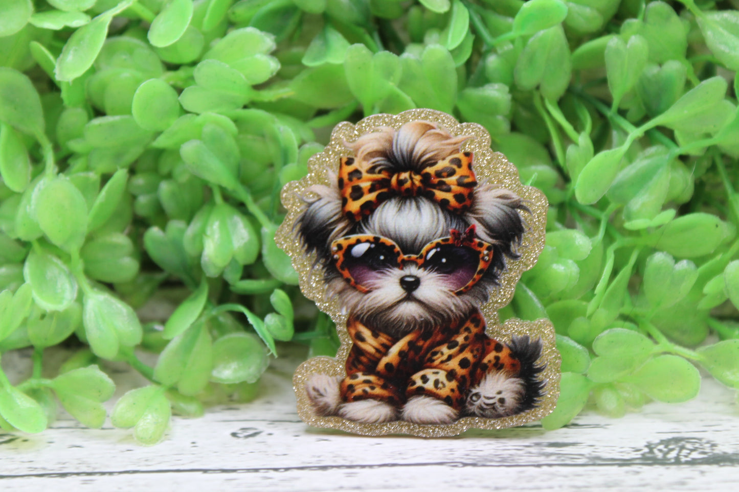 Yorkie in Leopard Badge Reel