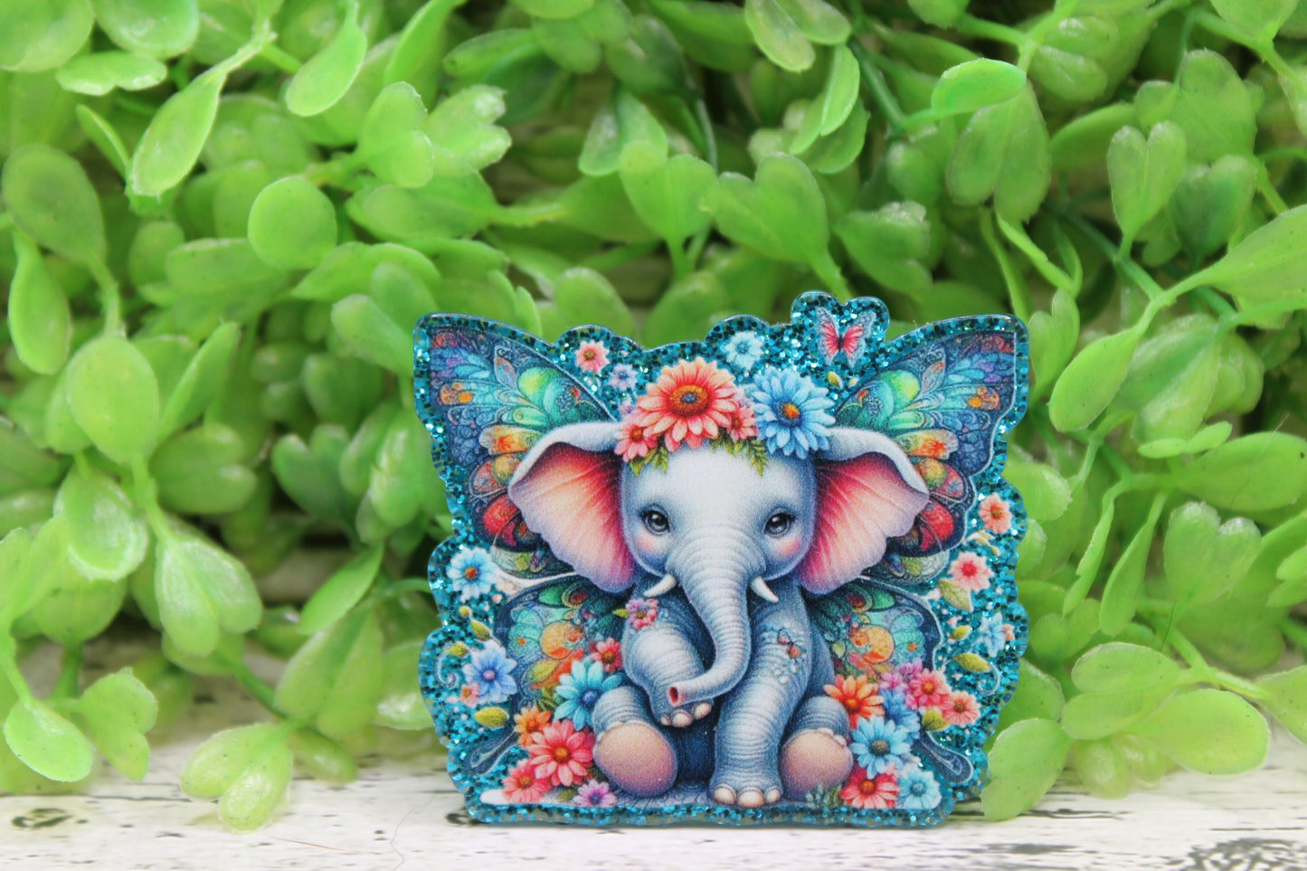 Butterfly Elephant Badge Reel