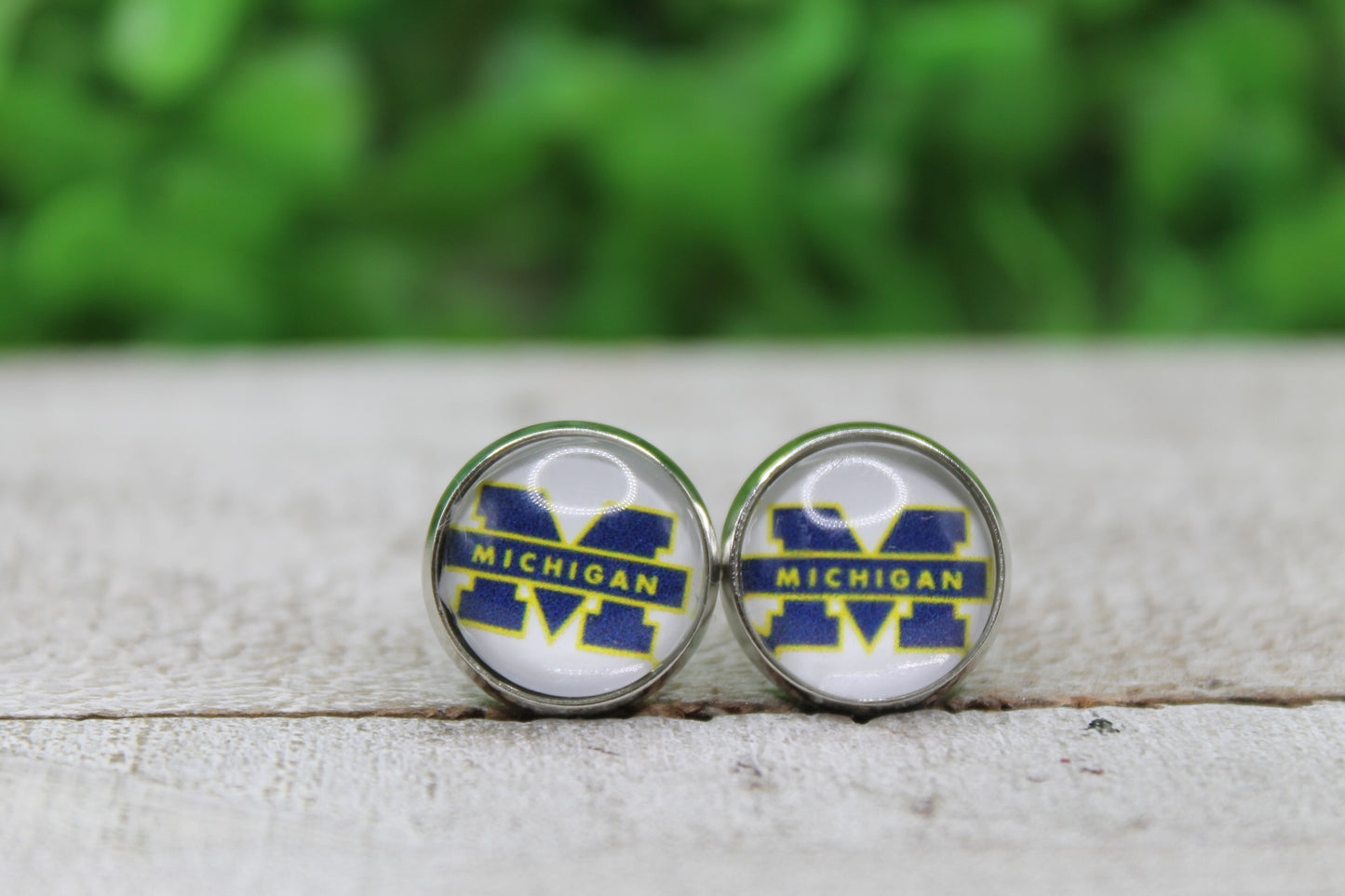 Michigan Glass Stud Earrings