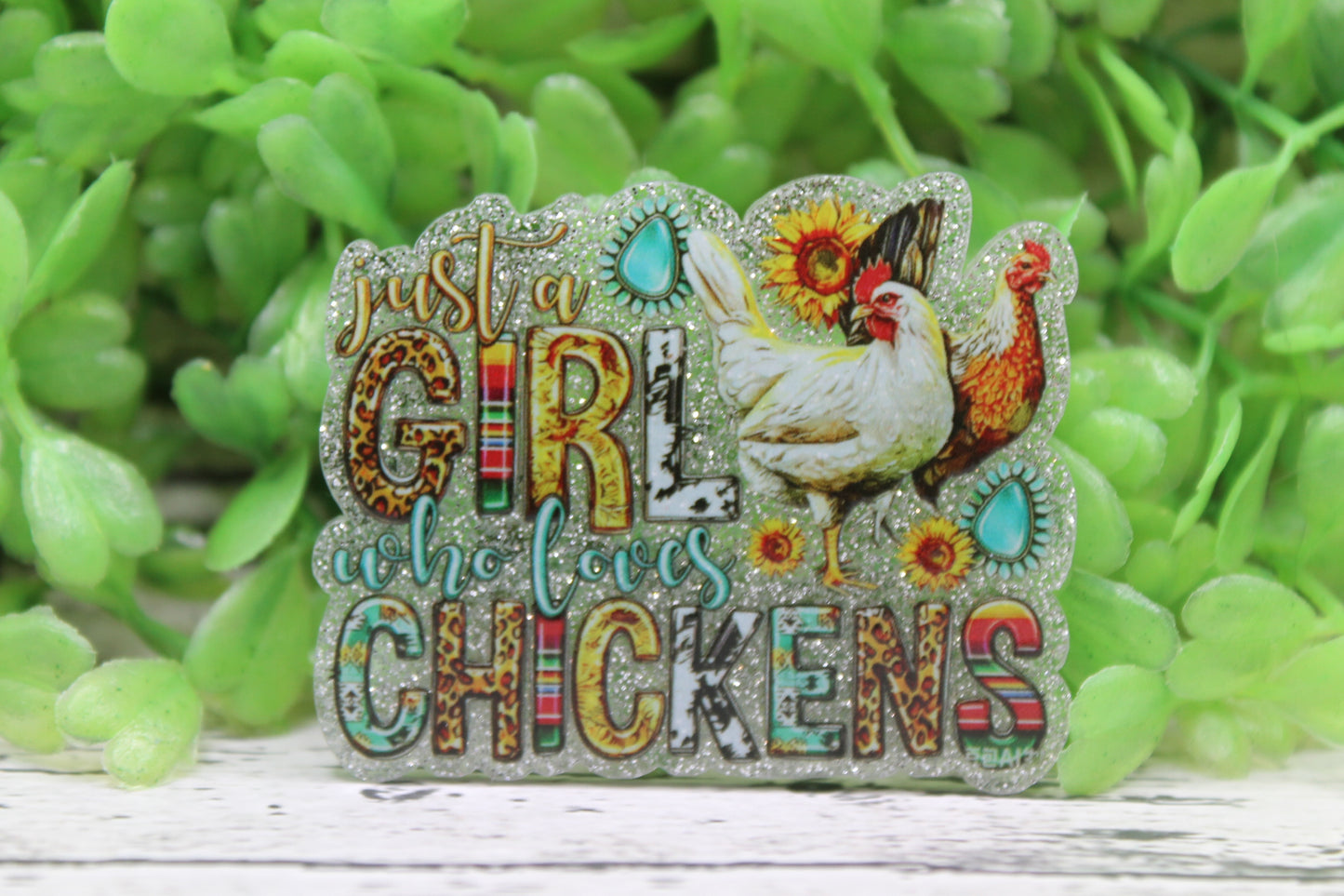 Girl Who Loves Chickens Badge Reel