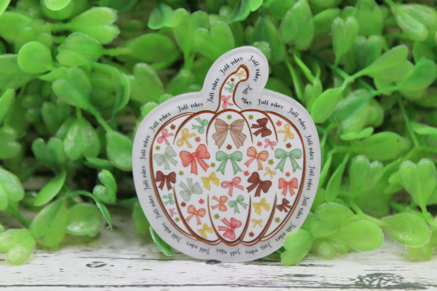 Pumpkin with Bows Badge Reel