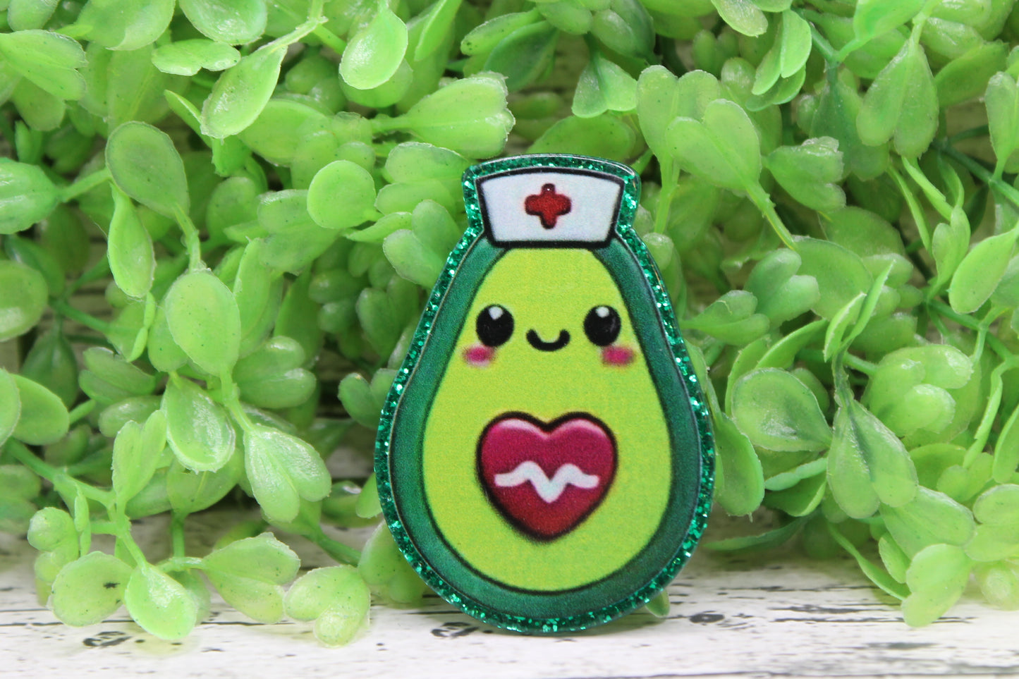 Avocado Nurse Badge Reel
