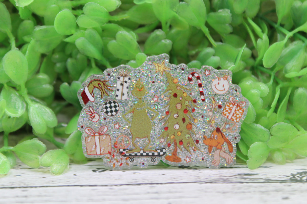 Grinchy Christmas Badge Reel