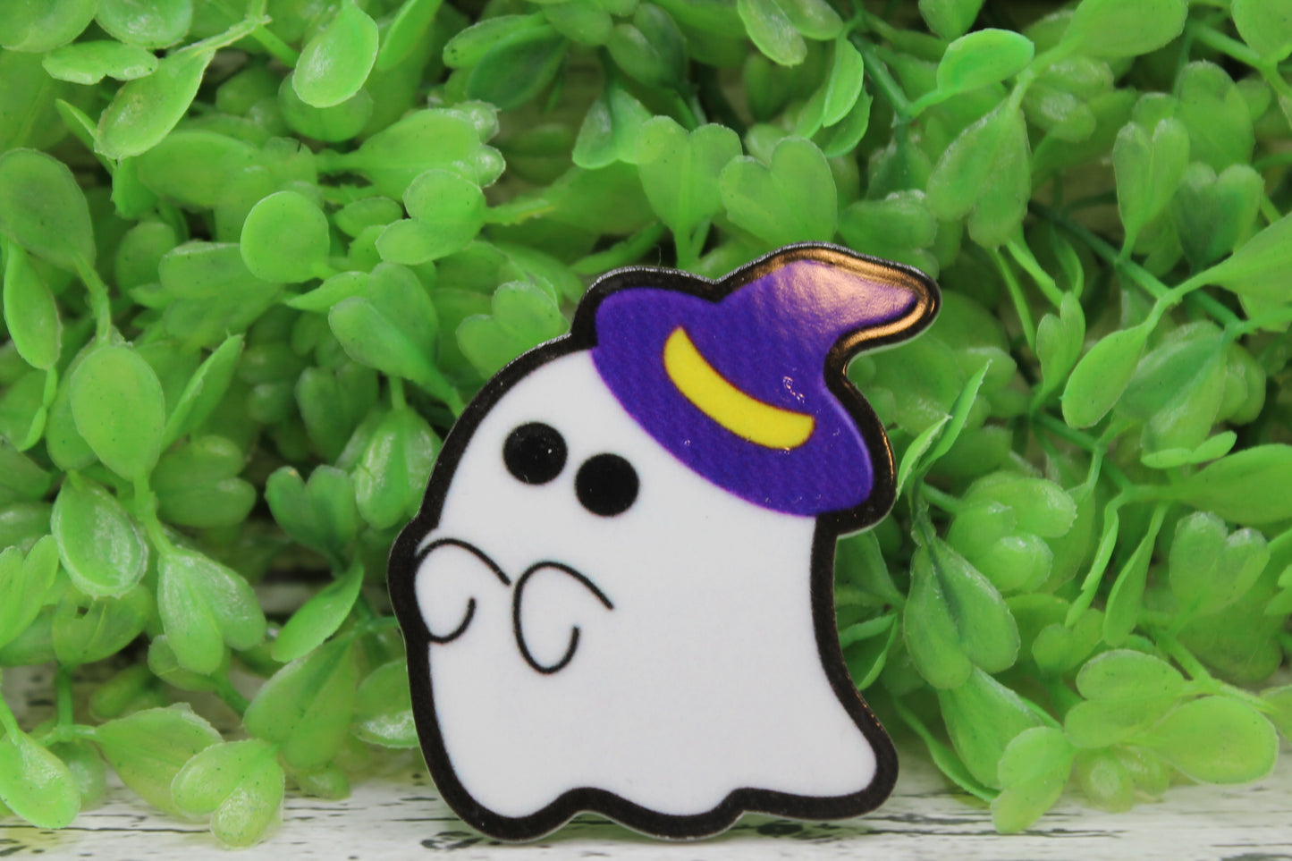 Ghost with Witch Hat Badge Reel